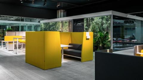 Italienisches design in gelb und schwarz